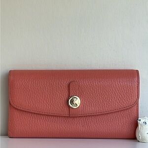 Coccinelle Leather Wallet In Salmon